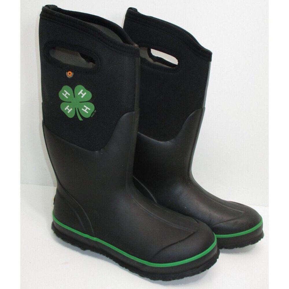 Boggs Green Clover Classic 4-H Women's Waterproof Snow Rubber Boots 6 UNIQUE!